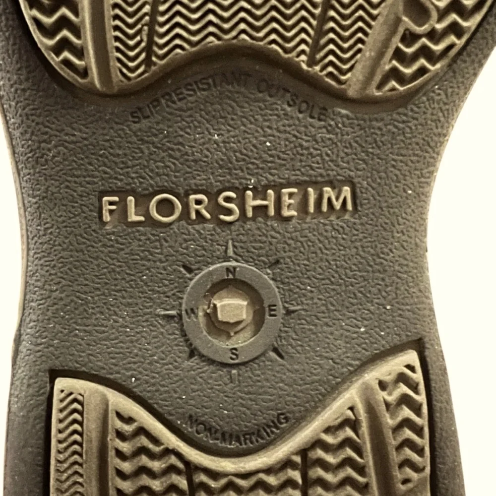 Florsheim Lakeside Moc Toe Slip-on Brown Leather Penny Boat Loafer Shoe Size 7.5